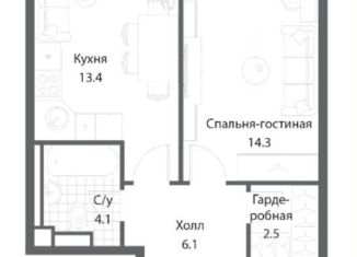 Продаю однокомнатную квартиру, 42 м2, Москва, Даниловский район, 1-я очередь, к4