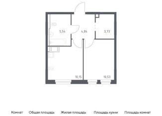 Однокомнатная квартира на продажу, 34.8 м2, Колпино