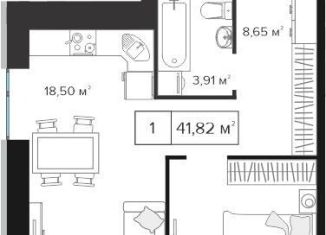 Продажа однокомнатной квартиры, 41.8 м2, Тульская область