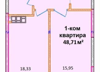 Однокомнатная квартира на продажу, 48.7 м2, Новороссийск