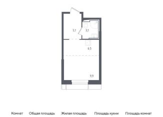 Продается квартира студия, 24.6 м2, Московская область, жилой комплекс Спутник, 20