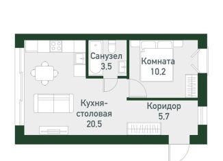 Продается 1-ком. квартира, 40 м2, Челябинская область