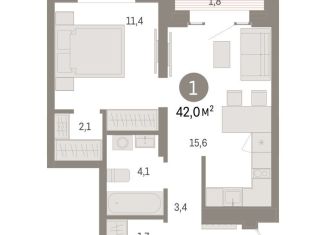 Продам 1-комнатную квартиру, 42 м2, Москва, Бульвар Рокоссовского