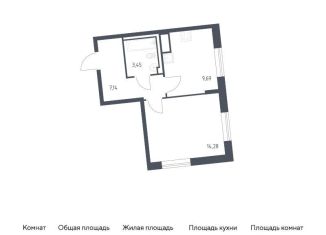 Однокомнатная квартира на продажу, 34.6 м2, Ленинградская область