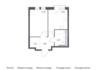 Продам однокомнатную квартиру, 32 м2, Ленинградская область
