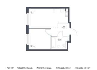 1-ком. квартира на продажу, 33.9 м2, Ленинградская область