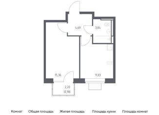 Продажа 1-ком. квартиры, 35.7 м2, Московская область