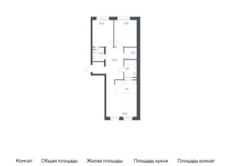 Продам 2-комнатную квартиру, 64.9 м2, деревня Столбово, проспект Куприна, 30к1