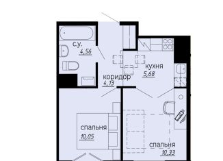 Продам двухкомнатную квартиру, 34.8 м2, Санкт-Петербург, метро Площадь Мужества