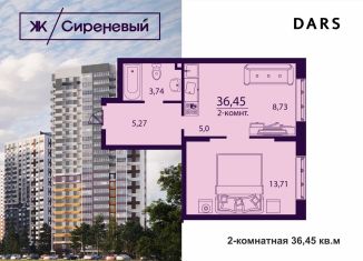 Продается двухкомнатная квартира, 36.5 м2, Ульяновск, улица Народного учителя Латышева, 5
