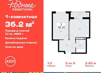 Продажа 1-ком. квартиры, 36.2 м2, Москва