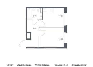 Продается однокомнатная квартира, 36.4 м2, Москва, жилой комплекс Эко Бунино, 13