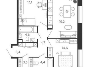 Продам 2-комнатную квартиру, 69.3 м2, Москва, 2-я очередь, к1, метро Нагатинская
