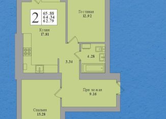 Продам 2-комнатную квартиру, 64.3 м2, Калининград