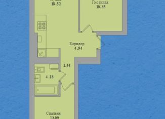 Двухкомнатная квартира на продажу, 54.7 м2, Калининградская область