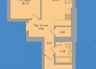 2-комнатная квартира на продажу, 54.1 м2, Калининград