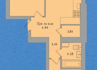 Продажа двухкомнатной квартиры, 54.1 м2, Калининград