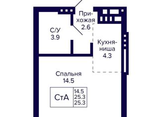 Продажа квартиры студии, 25.3 м2, Новосибирск, метро Площадь Маркса