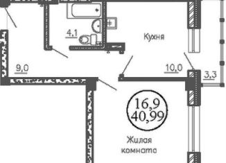 Продаю 1-комнатную квартиру, 40 м2, Новосибирск, Дзержинский район