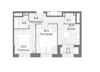 Продается 2-комнатная квартира, 60.5 м2, Москва, район Ростокино