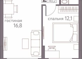 Продам двухкомнатную квартиру, 40.2 м2, Пермь, Мотовилихинский район