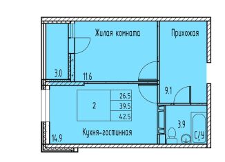 Продается двухкомнатная квартира, 41 м2, Ростовская область
