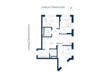 Продажа трехкомнатной квартиры, 68.6 м2, Екатеринбург, метро Ботаническая, Шатурская улица