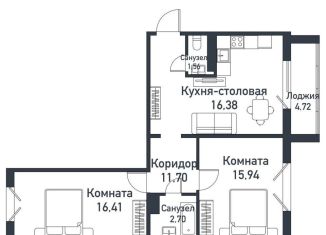Продается 2-комнатная квартира, 64.9 м2, Челябинская область, Ласковая улица, 15