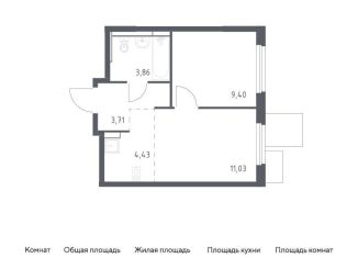 Продам однокомнатную квартиру, 32.4 м2, Мытищи, жилой комплекс Мытищи Парк, к5