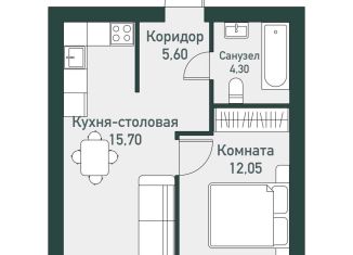 Продам 1-ком. квартиру, 37.1 м2, Челябинская область