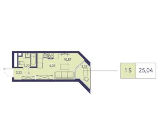 Продам 1-ком. квартиру, 25 м2, посёлок городского типа Ливадия