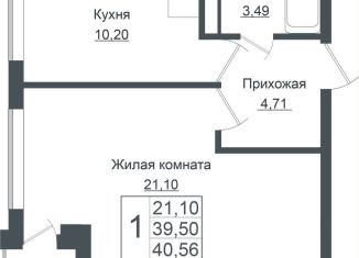 Продается 1-ком. квартира, 40.6 м2, Краснодарский край