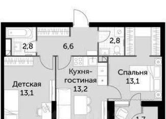 Продается 3-комнатная квартира, 53.3 м2, Москва, метро Спартак