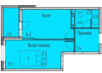 Продается 1-комнатная квартира, 42.4 м2, Ростов-на-Дону