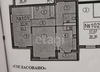 Двухкомнатная квартира на продажу, 63.7 м2, Троицк, жилой комплекс Легенда, 1