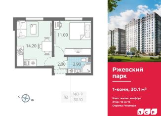1-комнатная квартира на продажу, 30.1 м2, Ленинградская область