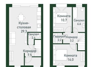 Продажа двухкомнатной квартиры, 74.7 м2, посёлок Западный, Спортивная улица, 20