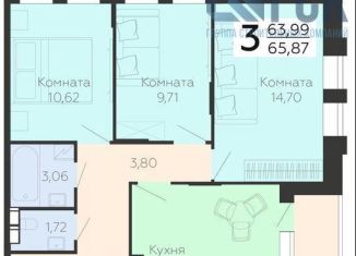 Продается 3-ком. квартира, 65.9 м2, Воронежская область