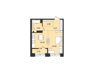 Продается однокомнатная квартира, 42.8 м2, Хабаровск, Албанский переулок