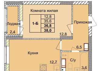 Однокомнатная квартира на продажу, 36.8 м2, Нижний Новгород, Советский район, 1-я Оранжерейная улица, 24А