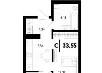 Продажа однокомнатной квартиры, 33.6 м2, Тюмень