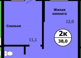 Продается 2-комнатная квартира, 38 м2, Красноярск