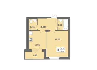 Продам 1-комнатную квартиру, 37.1 м2, Уфа, Дагестанская улица, лит8, Дёмский район