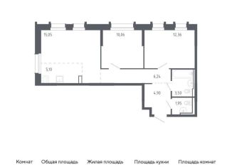 Продаю 2-комнатную квартиру, 59.2 м2, Приморский край