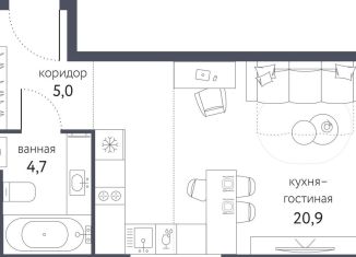 Квартира на продажу студия, 30.5 м2, Москва, район Метрогородок, Тагильская улица, 4В
