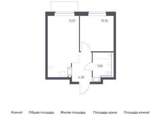1-комнатная квартира на продажу, 33.7 м2, Ленинградская область