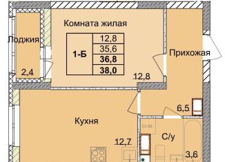 Продажа однокомнатной квартиры, 36.8 м2, Нижний Новгород, 1-я Оранжерейная улица, 24А