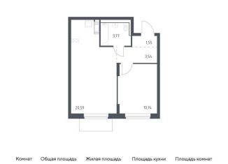 Продается 1-ком. квартира, 40.2 м2, Ленинградская область