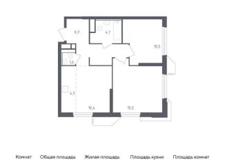 Продаю двухкомнатную квартиру, 55.7 м2, Красногорск, жилой комплекс Спутник, 24