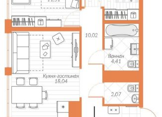 Продаю трехкомнатную квартиру, 76.9 м2, Тульская область